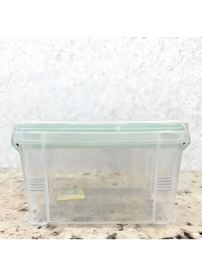 Small K 1 Transparent Double Layer Waterproof Medicine Storage Box Stackable With Handle - Image 1