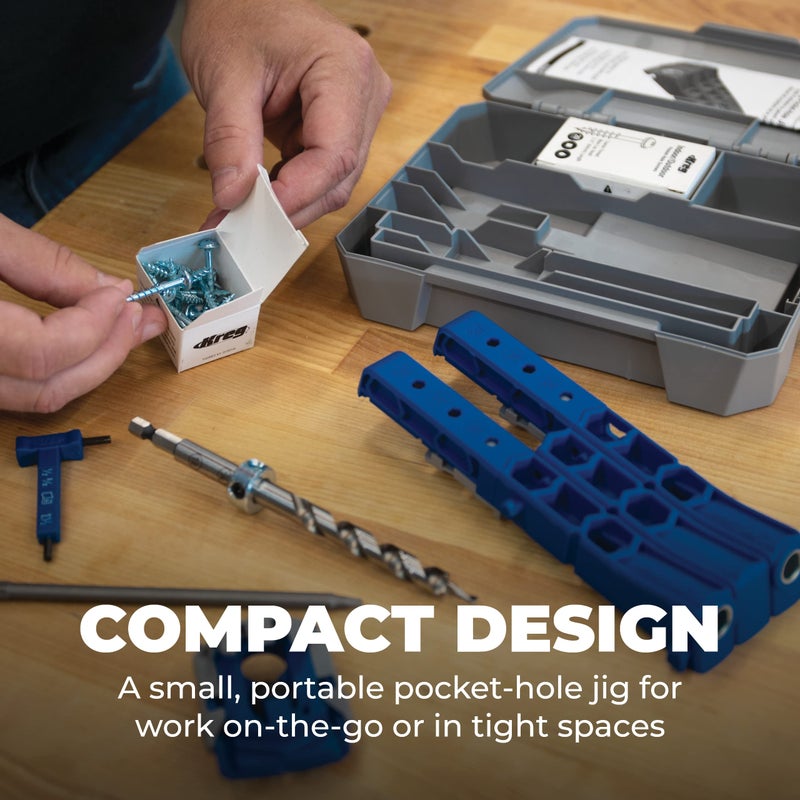 Kreg KPHJ320 Pocket-Hole Jig 320 - Small, Durable Jig for Tight Spaces - Create Perfect, Rock-Solid Joints - Easily Adjustable Drill Guides - For Materials 1/2" to 1 1/2" Thick - Image 2