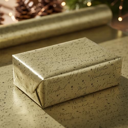 SpecialYou.in SpecialYou® Christmas Decorations with 5 Gold Wrapping Paper for Gift Packing, Gift Wrapper Sheets, Gift Packing Box for Hamper, Gifts Packing Materials - Image 1