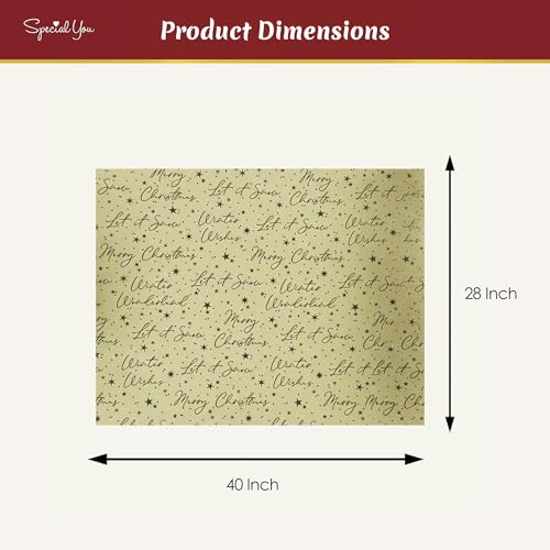 SpecialYou.in SpecialYou® Christmas Decorations with 5 Gold Wrapping Paper for Gift Packing, Gift Wrapper Sheets, Gift Packing Box for Hamper, Gifts Packing Materials - Image 4