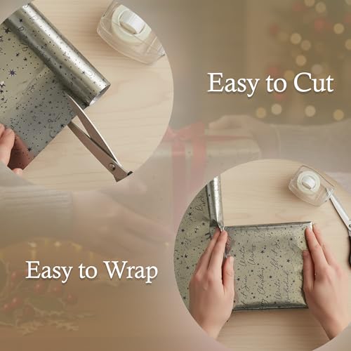 SpecialYou.in SpecialYou® Christmas Decorations with 5 Gold Wrapping Paper for Gift Packing, Gift Wrapper Sheets, Gift Packing Box for Hamper, Gifts Packing Materials - Image 5