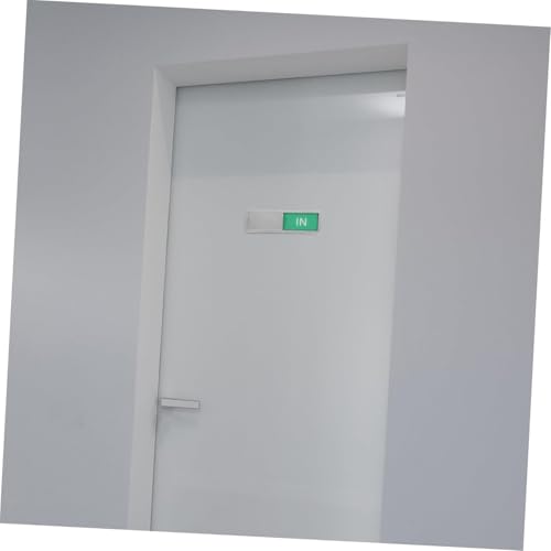 Indusoire Vacant Occupied Door Sign for Home & Office Silver Slider with OUT/IN Status Display for Restrooms Meeting Rooms Hospitals Easy-to-Read (6.97 * 2.04in) - Image 5