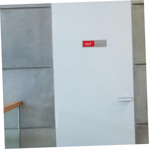 Indusoire Vacant Occupied Door Sign for Home & Office Silver Slider with OUT/IN Status Display for Restrooms Meeting Rooms Hospitals Easy-to-Read (6.97 * 2.04in) - Image 4