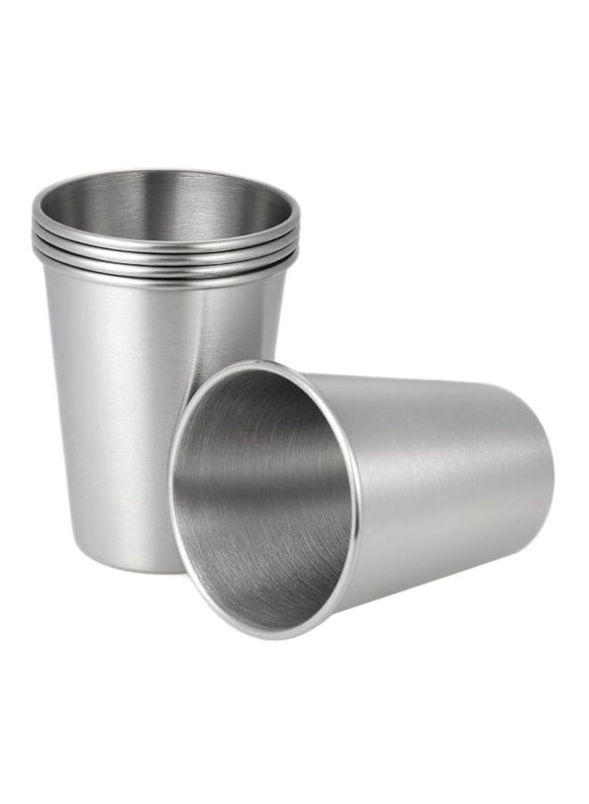 نيبمينينت طقم أكواب من الستانلس ستيل 304 مكون 5 قطع فضي 350مل