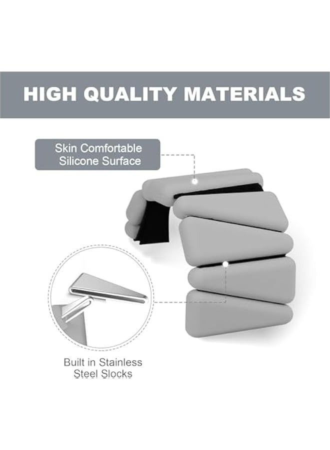 تراسل 2 قطعة أوزان للمعصم، أوزان معصم قابلة للتعديل للمعصم والكاحل 1 رطل لكل منهما، أوزان معصم متينة للنساء والرجال، أوزان محمولة محمولة للمنزل والمكتب، المشي، اليوغا، الرقص، صالة الألعاب الرياضية - Image 4