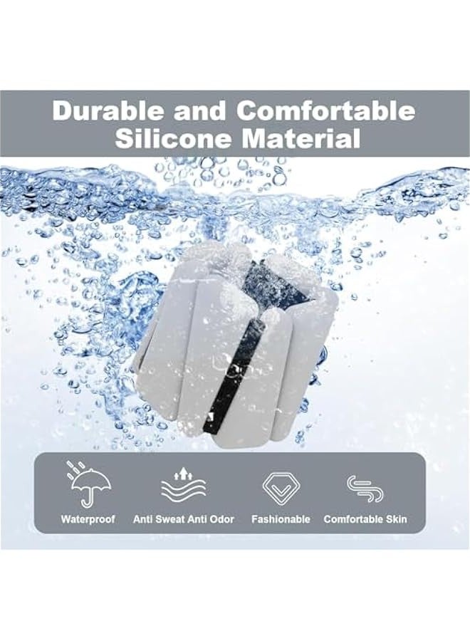 تراسل 2 قطعة أوزان للمعصم، أوزان معصم قابلة للتعديل للمعصم والكاحل 1 رطل لكل منهما، أوزان معصم متينة للنساء والرجال، أوزان محمولة محمولة للمنزل والمكتب، المشي، اليوغا، الرقص، صالة الألعاب الرياضية - Image 5