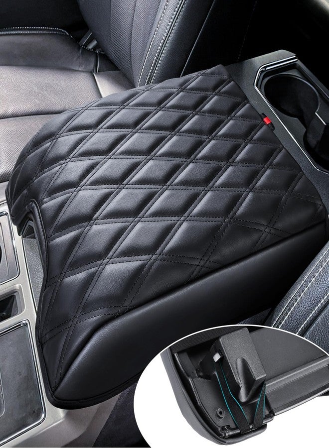 SINVANHO Center Console Cover Compatible with Ford F150 2015-2020, F250 F350 F450 2017-2022, Expedition 2018-2024, PU Leather Armrest Box Cover, Truck Interior Accessories, Anti-Scratch Protector - Image 1