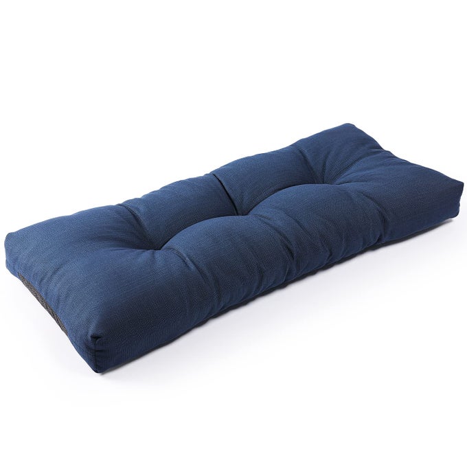 LOKGRIP NON SLIP TUFTED MEMORY FOAM BENCH CUSHION FADESHIELD WATER RESISTANT DURABLE THICKEN OUTDOORINDOOR BENCH SEAT PADS 42X16X4 INCH NAVY