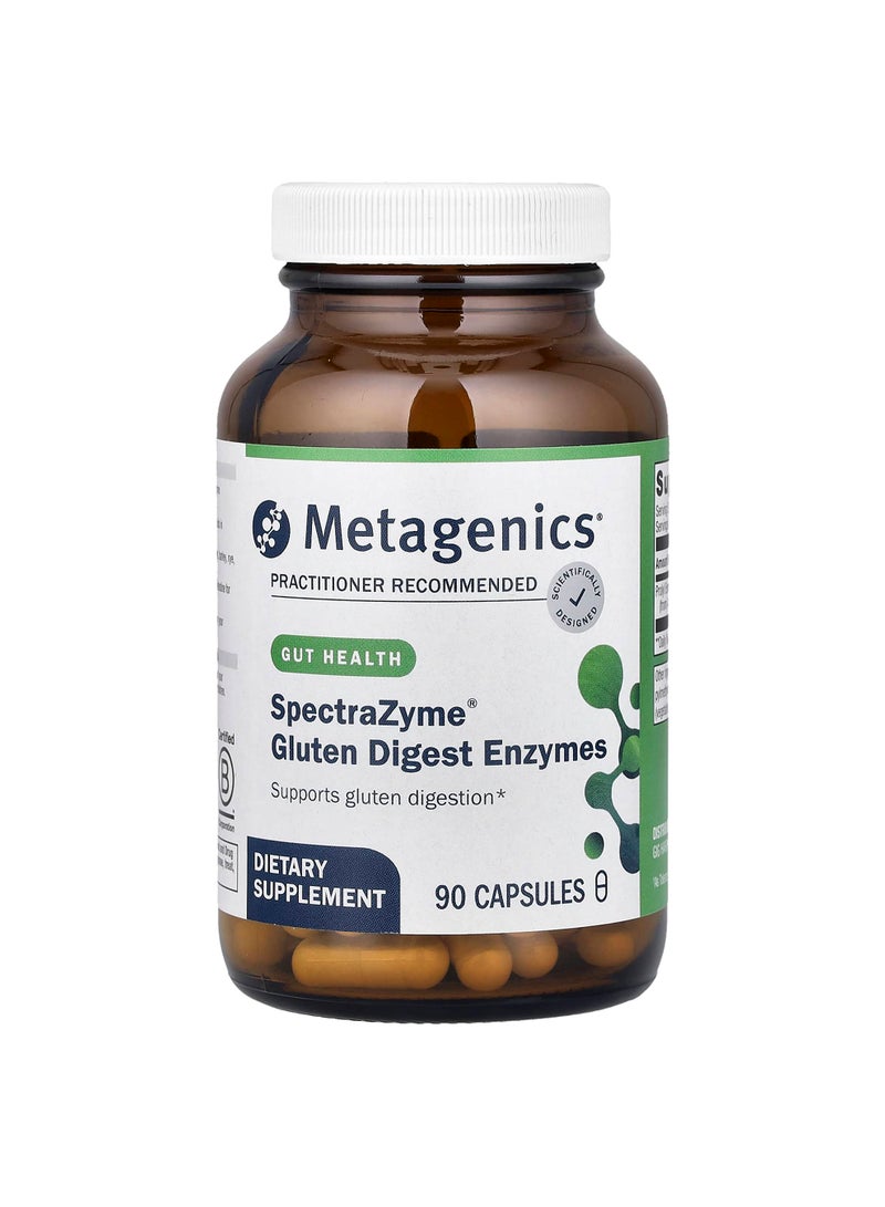 Metagenics SpectraZyme® Gluten Digest Enzymes, 90 Capsules (138 mg per Capsule)