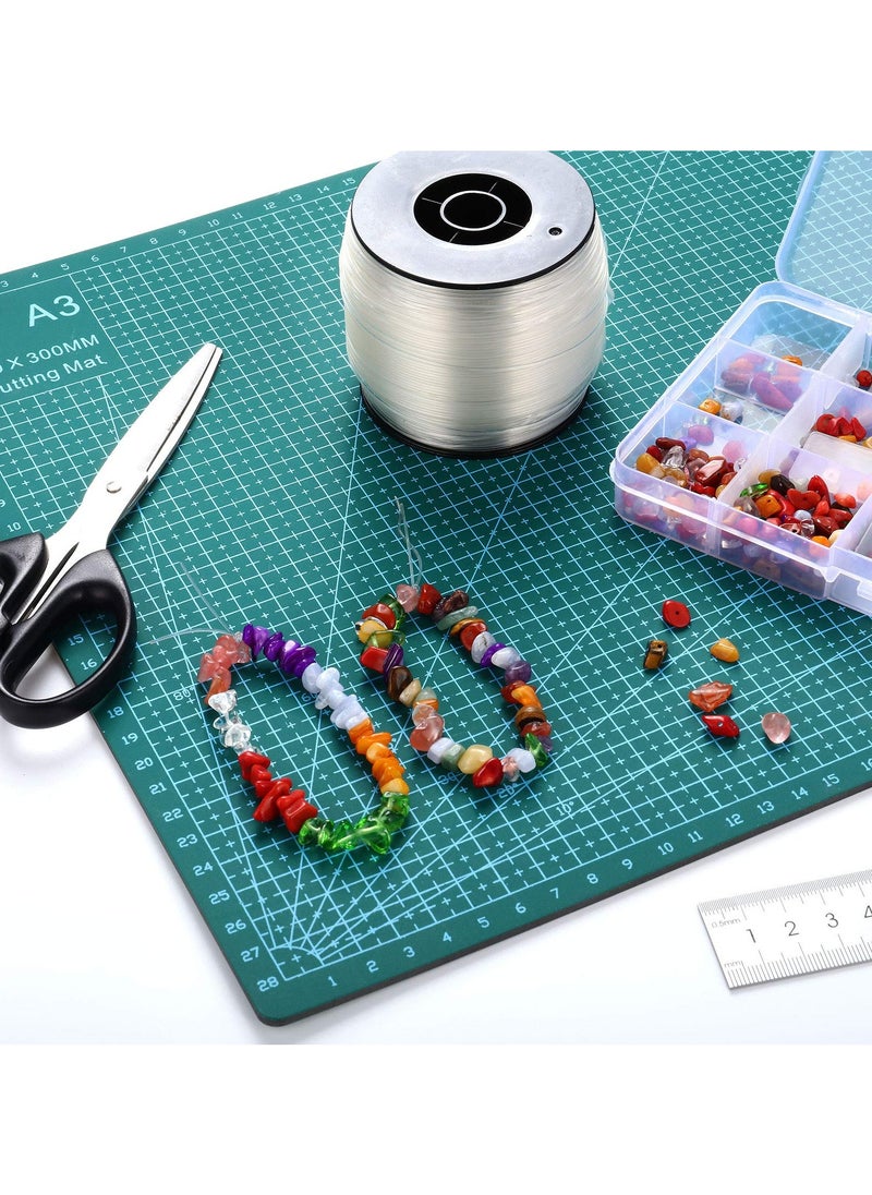 200M Strong Clear Invisible Hanging Wire,0.8 mm Nylon String Picture Frame,Fishing Wire for Hanging Crafts with 120 Pcs Crimping Sleeves for Hanging Picture Decoration
