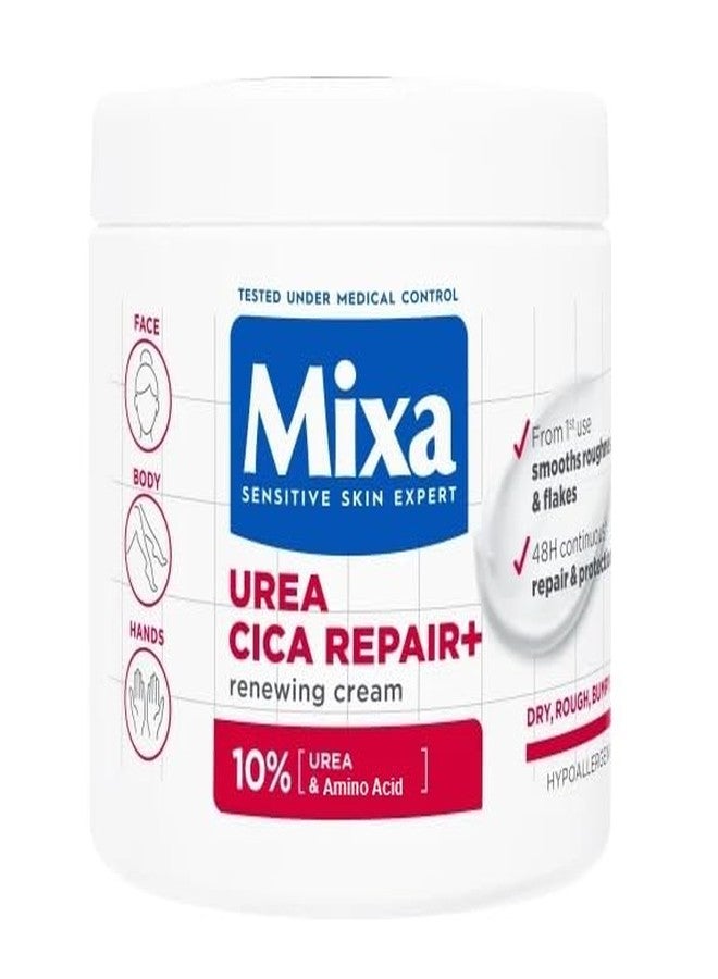 Mixa Urea Cica Repair Body Cream 400ml – With 10% Urea, Shea Butter & Amino Acids – For Very Dry Skin - Image 1