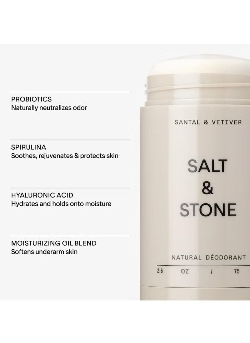 Salt & Stone Deodorant | Extra Strength Natural Deodorant for Women & Men | Aluminum Free with Seaweed Extracts, Shea Butter & Probiotics  - Image 2