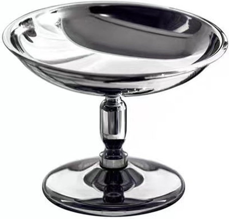 Pssopp 304 Stainless Steel Ice Cream Cup, Footed Dessert Bowl for Salad Snack Candy 3.94x2.95x2.52in (Silver) - Image 1