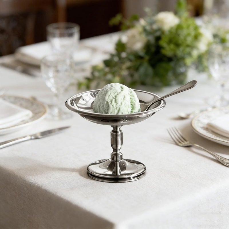 Pssopp 304 Stainless Steel Ice Cream Cup, Footed Dessert Bowl for Salad Snack Candy 3.94x2.95x2.52in (Silver) - Image 2