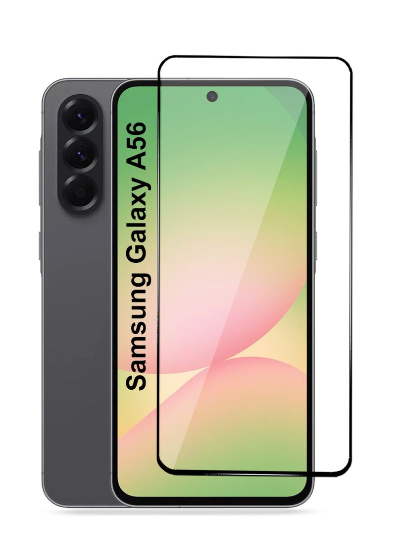 Samsung Galaxy A56 Screen Protector - Premium Full Screen Tempered Glass For Samsung Galaxy A56, High Transparency, Delicate Touch, Anti-Explosion, Smooth Arc Edges, Easy Installation - Image 1