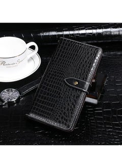 HuHa Case Cover For Realme V3 5G idewei Crocodile Texture Horizontal Flip Leather Case with Holder & Card Slots & Wallet Black 