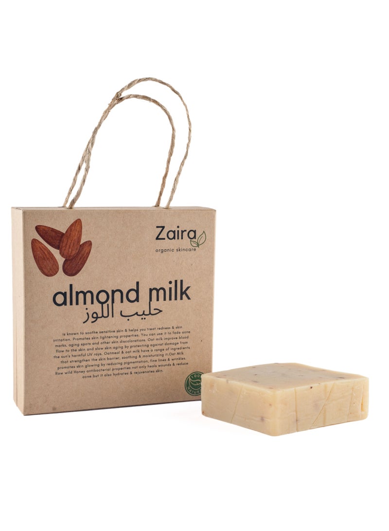 Zaira Organic Almond Milk with Coco butter Soap Bar - Image 3
