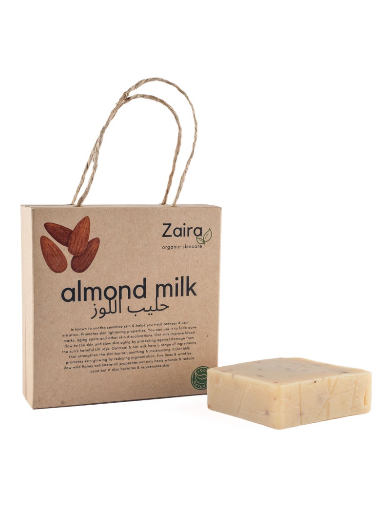 Zaira Organic Almond Milk with Coco butter Soap Bar - Image 1
