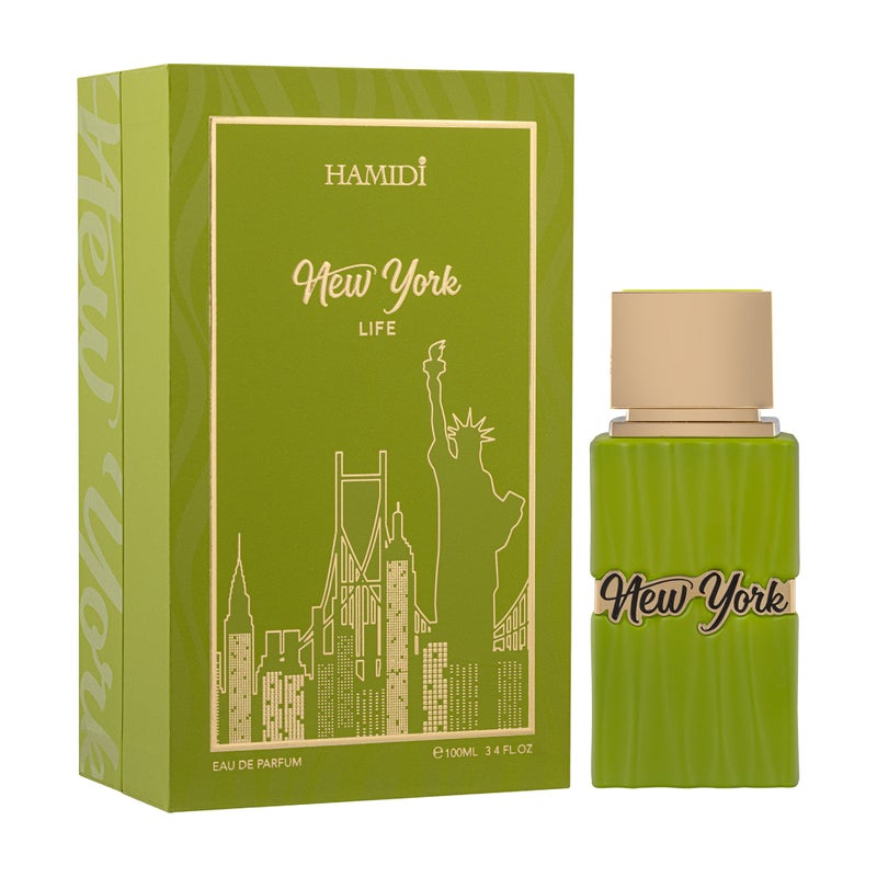 Hamidi New York Life Green Eau De Parfum For Her 100ml, Perfume For Women, Long Lasting Sweet Floral Fragrance With Bergamot, Ice Cream, Pear, Marshmallow & Cedar - Image 2