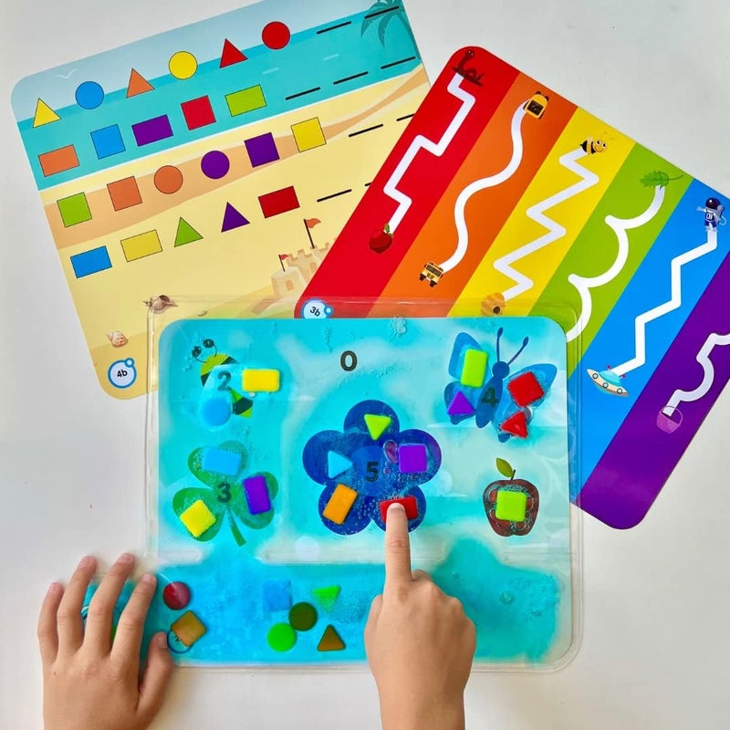 hand2mind hand2mind Colors  Shapes Sensory Pad Occupational Therapy Toys Fine Motor Toys Toddler Sensory Toys Sensory Water Mat Sensory Play Therapy Toys Calming Toys for Kids Calm Down Corner Supplies - Image 4