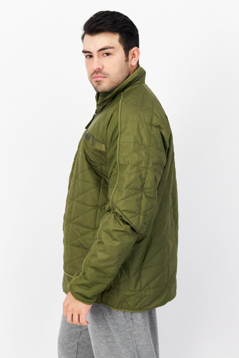 Adidas Men Sportswear Fit Long Sleeve Synthetic Insulated Jacket, Olive - Image 3