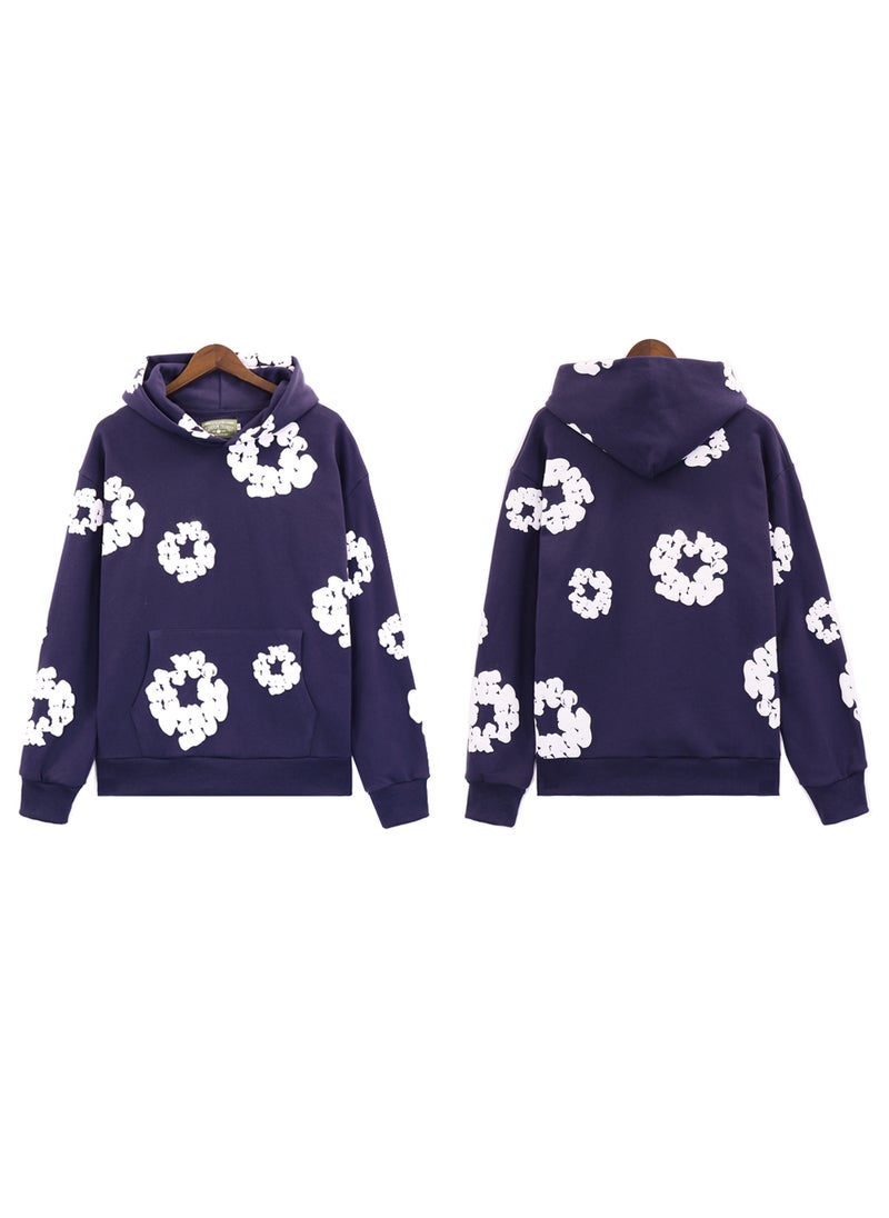 Generic - Autumn Winter Couples Hoodie Sweatpants Set 5640 sapphire blue - Image 1