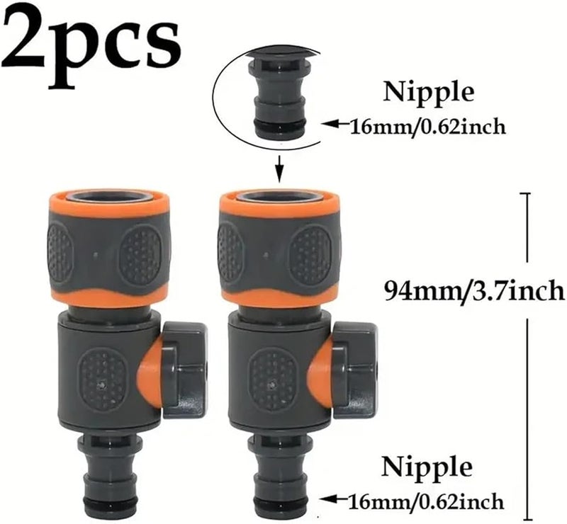 Blue 16mm Nipple Faucet Quick Connector Valve Watering Gun Adapter For Drip Irrigation System Garden Hose Ball Accessories - Image 3