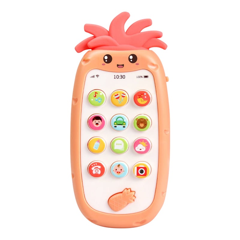 Mobile Phone Toy with Light Music & Sounds Silicone Teether Baby Multifunctional Smartphone Toy for Babies  Infants Toddlers 6 Months + - Image 1