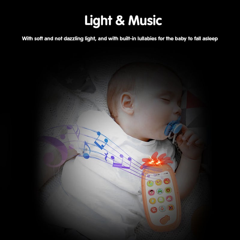 Mobile Phone Toy with Light Music & Sounds Silicone Teether Baby Multifunctional Smartphone Toy for Babies  Infants Toddlers 6 Months + - Image 2
