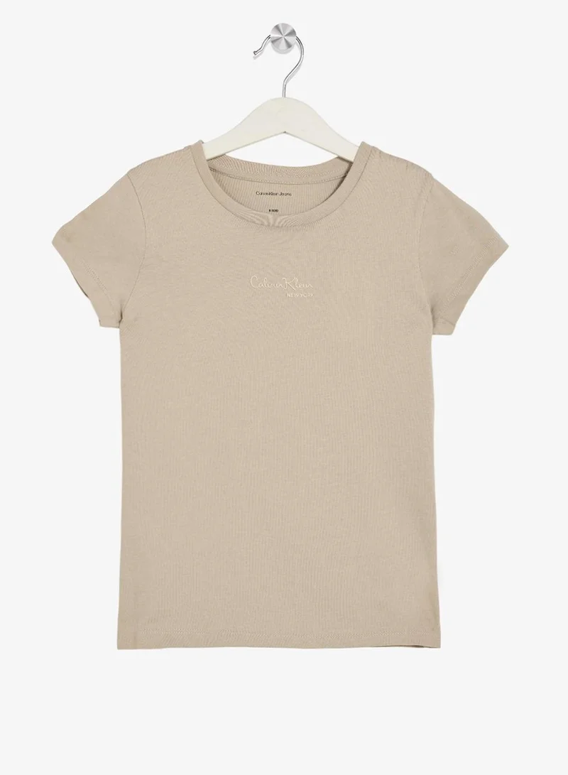Calvin Klein Jeans Youth logo Crew Neck T-Shirt