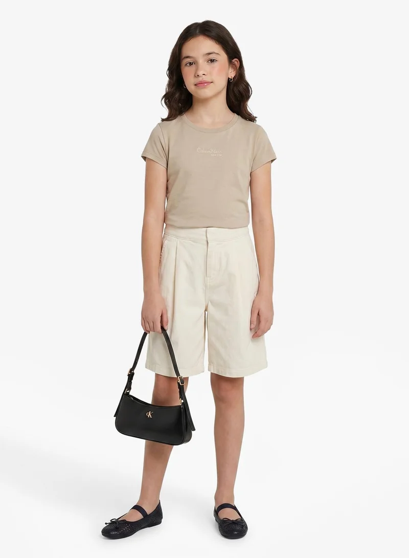 Calvin Klein Jeans Youth logo Crew Neck T-Shirt