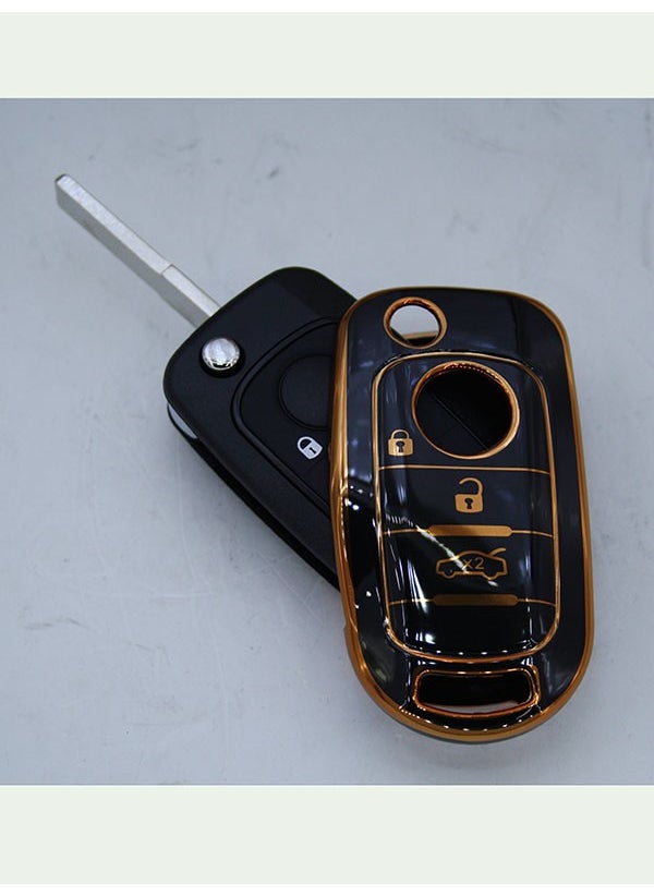 Tekno Dev Market Fiat Egea TPU Material Black Silicone Key Case  - Image 2
