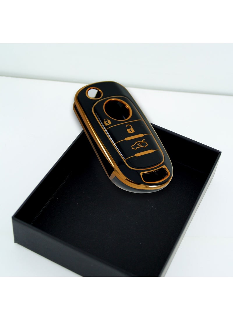 Tekno Dev Market Fiat Egea TPU Material Black Silicone Key Case  - Image 5