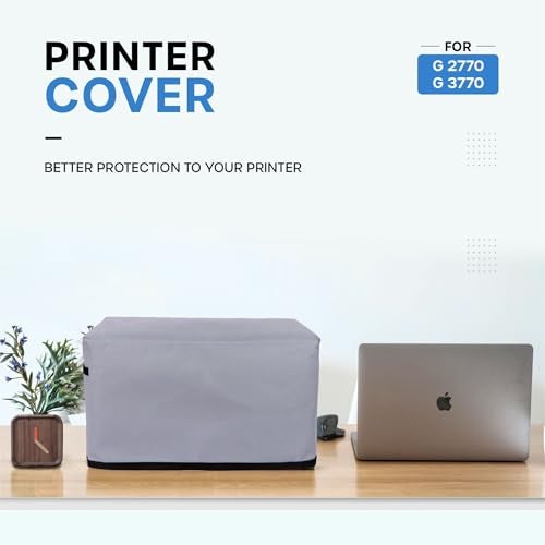 Crasome Dust & Water Proof Printer Cover for Canon Pixma G2770 / G3770 / G3730 / G2730 (Grey) - Image 2