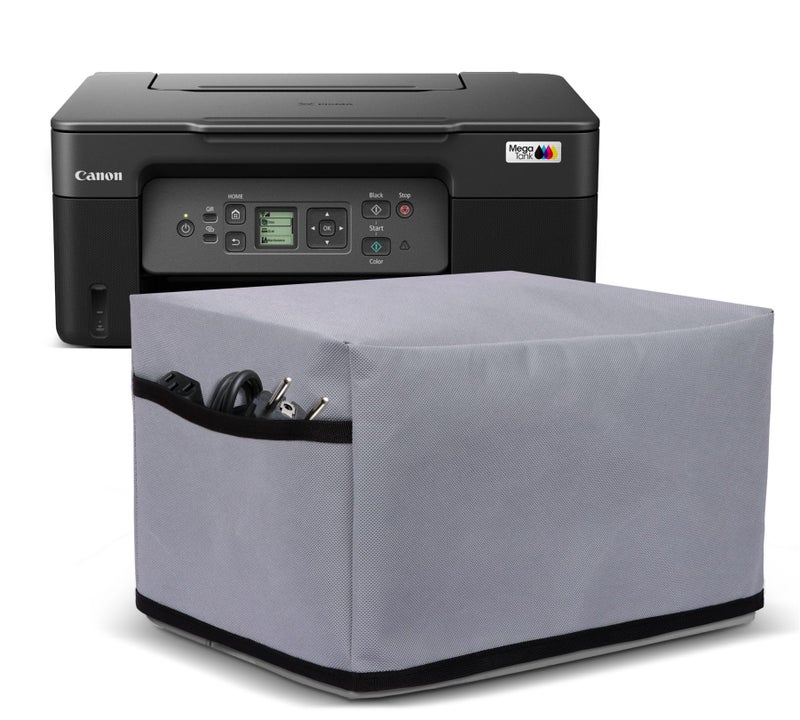 Crasome Dust & Water Proof Printer Cover for Canon Pixma G2770 / G3770 / G3730 / G2730 (Grey) - Image 1