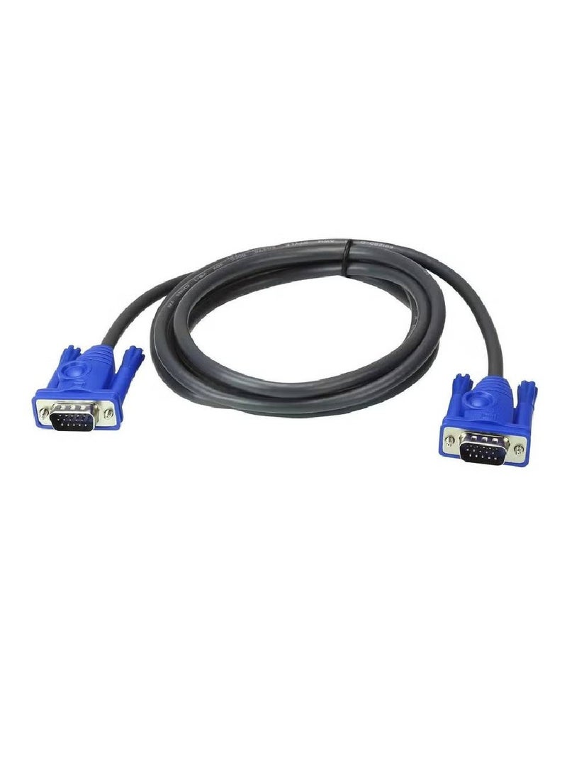 GENNEXT VGA Cable- 1.5m Male to Male Video Extension Cable VGA Adapter for Computer PC to Monitor Screen Projector with VGA Socket Port  - Image 2