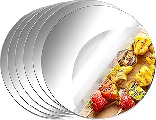 Aneco 6 Pack Acrylic Round Mirrors Non Glass Round Mirror Plate Self Adhesive Mirror Stickers for Home Wall Decor or - Image 1