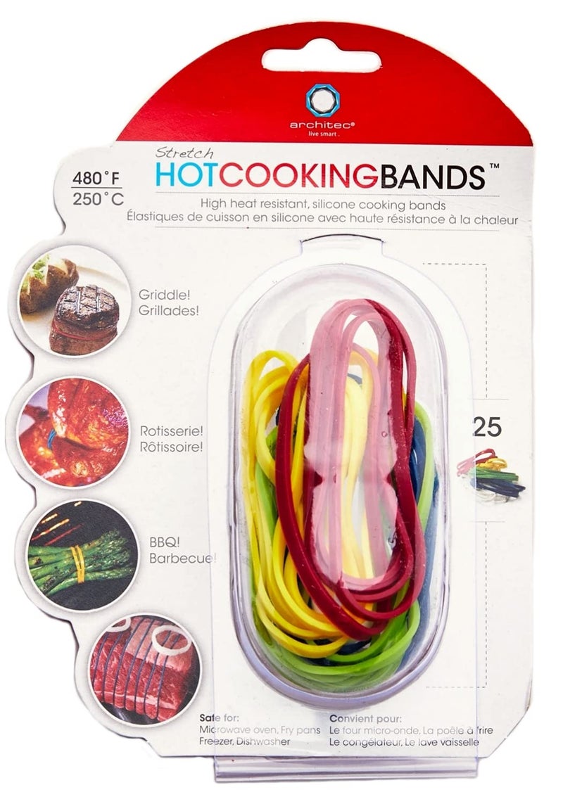 Architec Stretch Cooking Band, 2-Inch, Package 25, Assorted Colors - Image 1