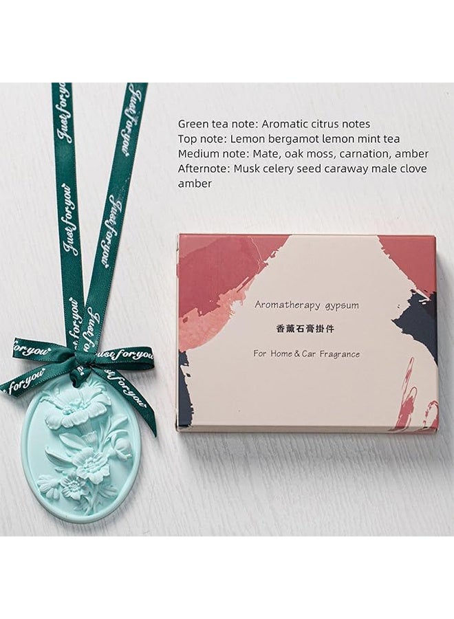 معطر جو صغير الحجم للسيارة، معطر جو حجري، برائحة الشاي الأخضر المنعشة. معطر جو دائم للسيارة. مناسب لخزائن الملابس، وخزانات الأحذية، والسيارات، وغيرها. - Image 1