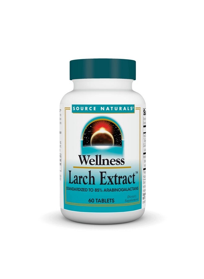 Source Naturals Wellness Larch Extract - Standardized to Arabinogalactans - 60 Tablets - Image 1