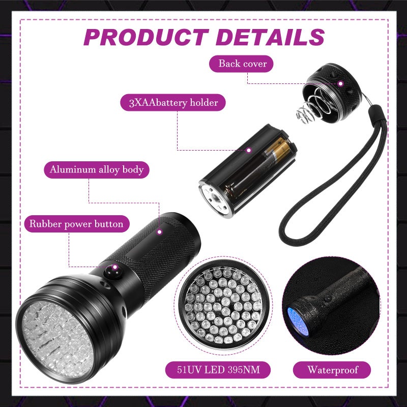 Dunzy 4 Pcs Ghost Hunting Equipment Kit Include 1 EVP Voice Recorder 8 Gb 1 UV Flashlight 2 LED Light up Cat Balls Ghost Investigation Paranormal Equipment for Home Outdoor Inspection(Black,Classic) - Image 3