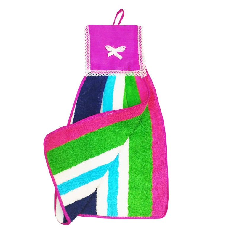 Kuber Industries Hanging Cotton 5 Pieces Cotton Washbasin Napkin/Hand Towel for Kitchen and Bathroom (Multi) - Image 2