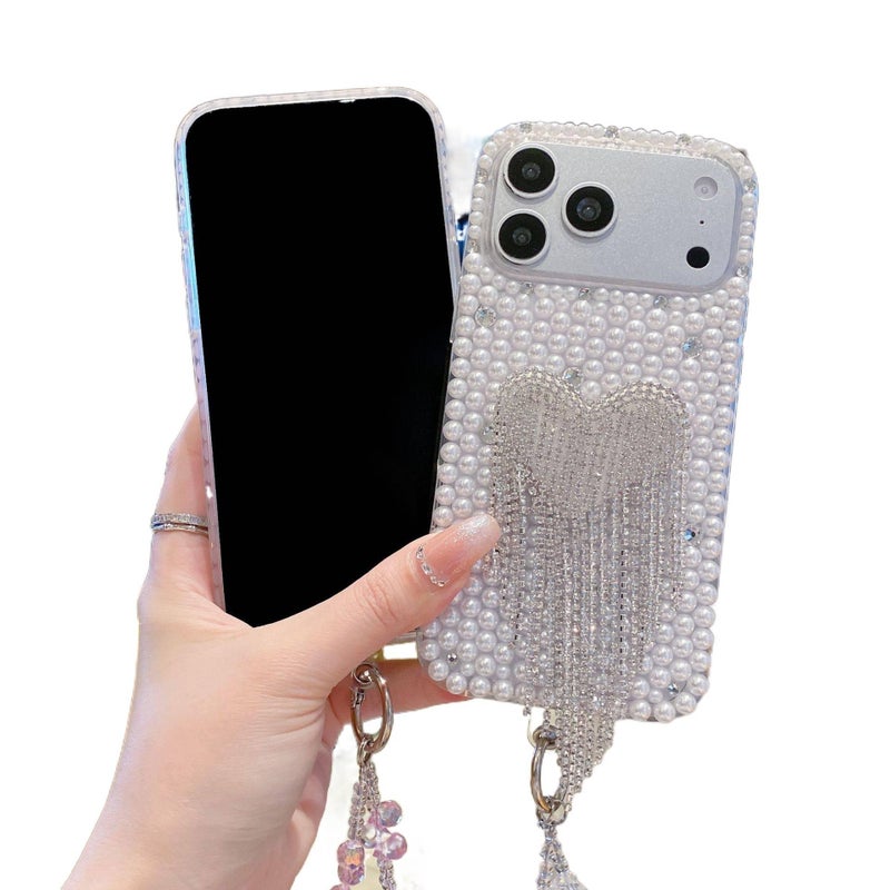 غطاء واقي | لـ iPhone 11 | حجر الراين | وردي | Plastic - Image 3