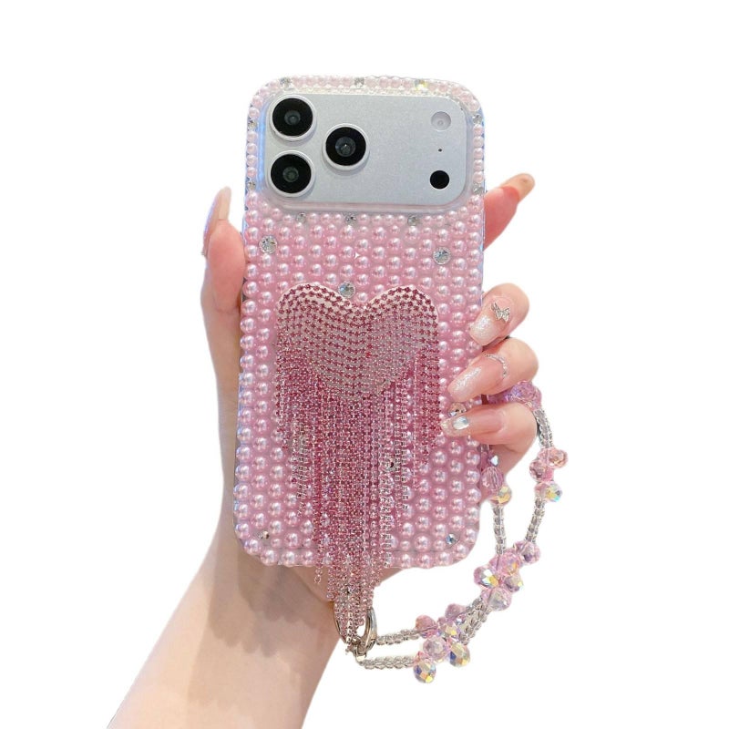 غطاء واقي | لـ iPhone 11 | حجر الراين | وردي | Plastic - Image 5