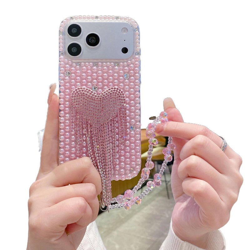 غطاء واقي | لـ iPhone 11 | حجر الراين | وردي | Plastic - Image 1