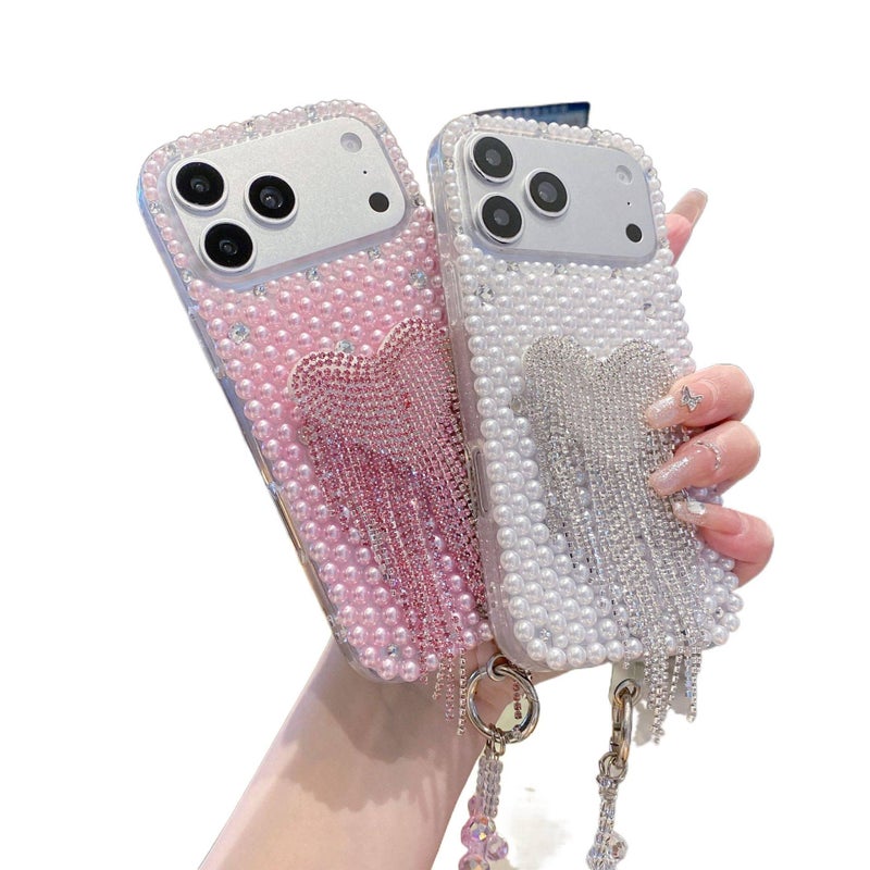 غطاء واقي | لـ iPhone 11 | حجر الراين | وردي | Plastic - Image 2