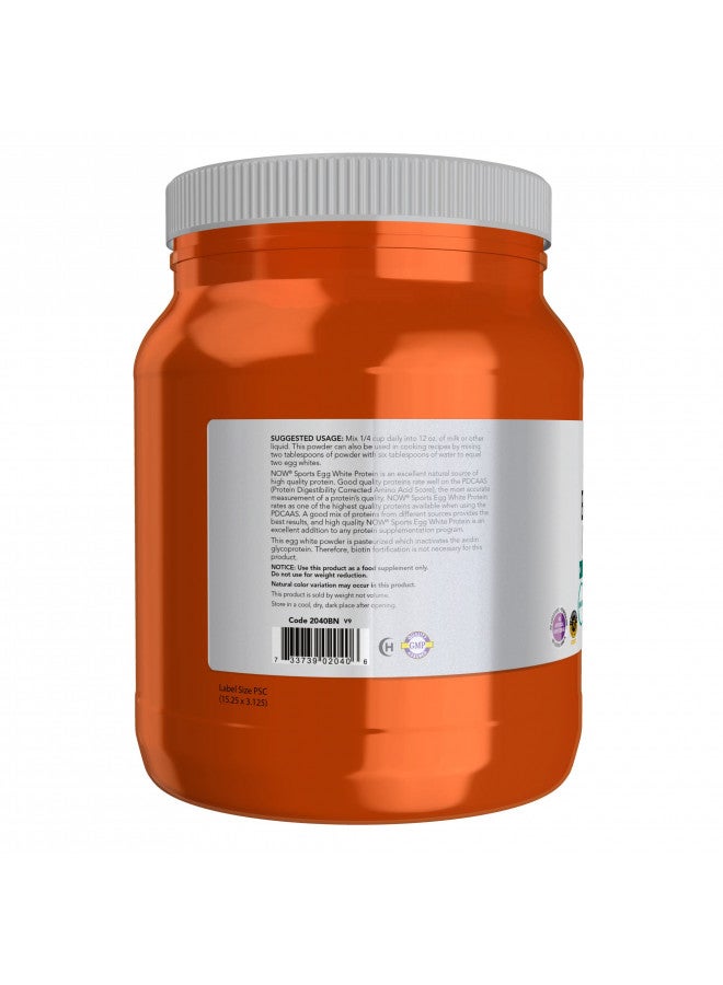 now Sports Nutrition Egg White Protein 16 G With Bcaas Unflavored Powder 12Pound - Image 3