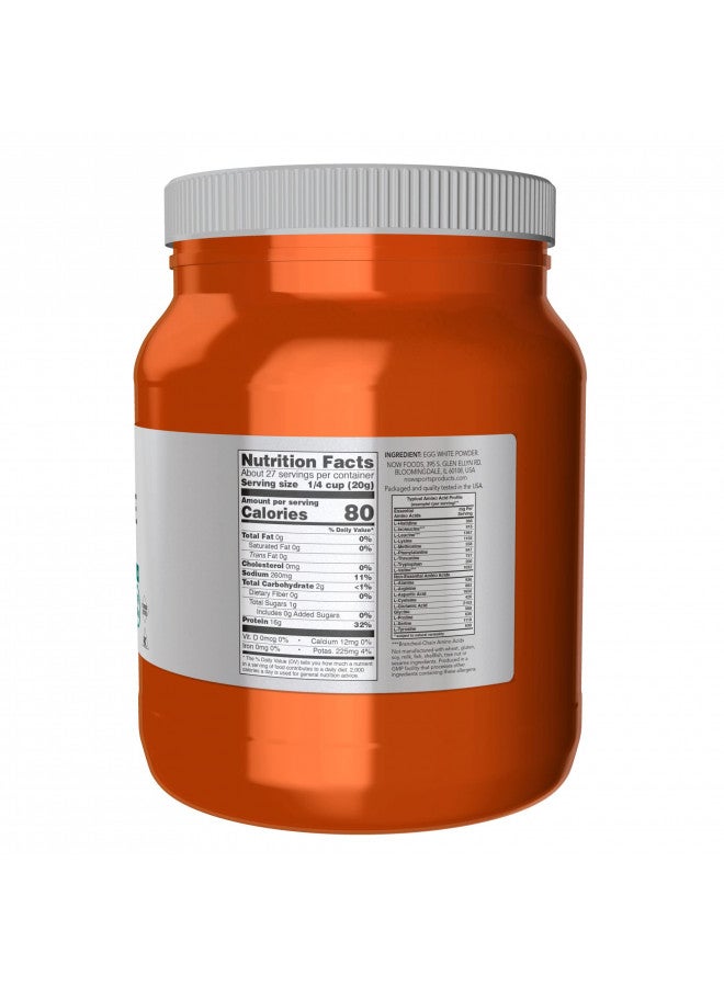 now Sports Nutrition Egg White Protein 16 G With Bcaas Unflavored Powder 12Pound - Image 2