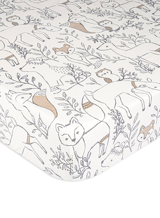 كرين بيبي ملاءة سرير عزرا، غابة - Image 2