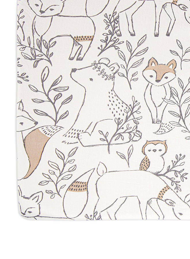 كرين بيبي ملاءة سرير عزرا، غابة - Image 3